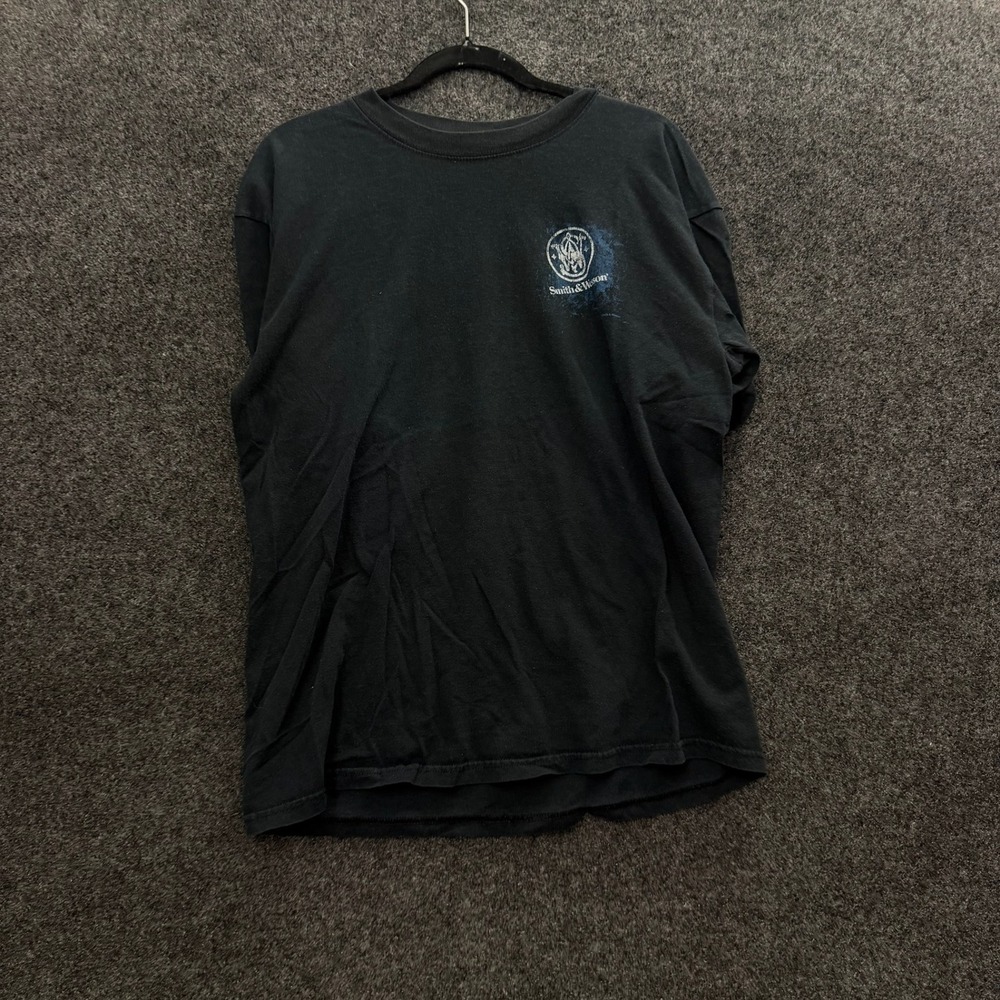 Vintage Smith & Wesson Graphic T-Shirt Mens Large Black Heavyweight Cotton Tee